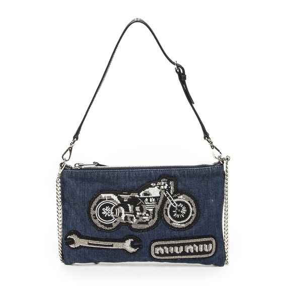 Miu Miu Handbags - Miu Miu Rock Chain Pochette Bag